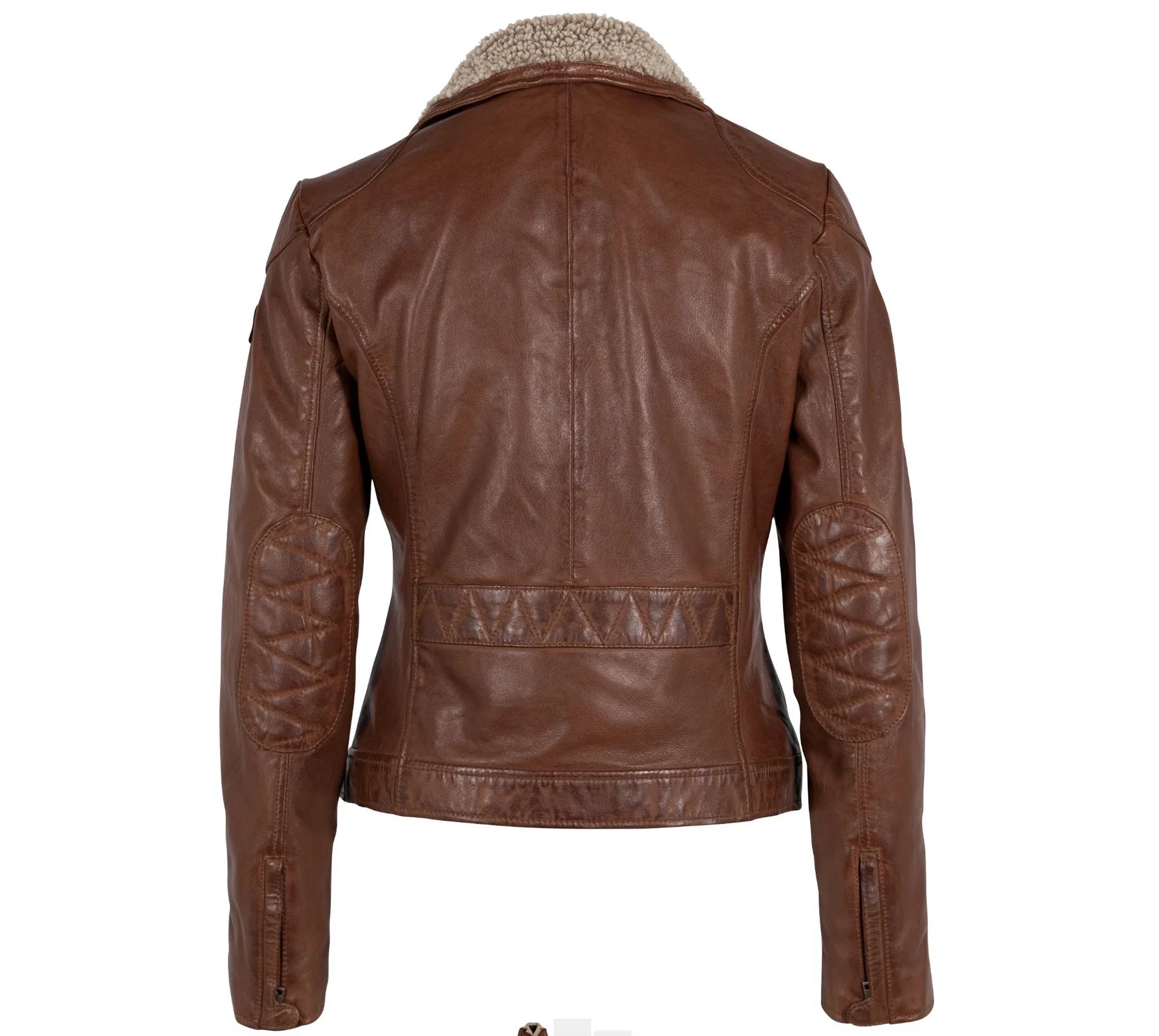 Mauritius Jenja Leather Jacket of W/Sherpa - Dark Cognac – Presence Piermont