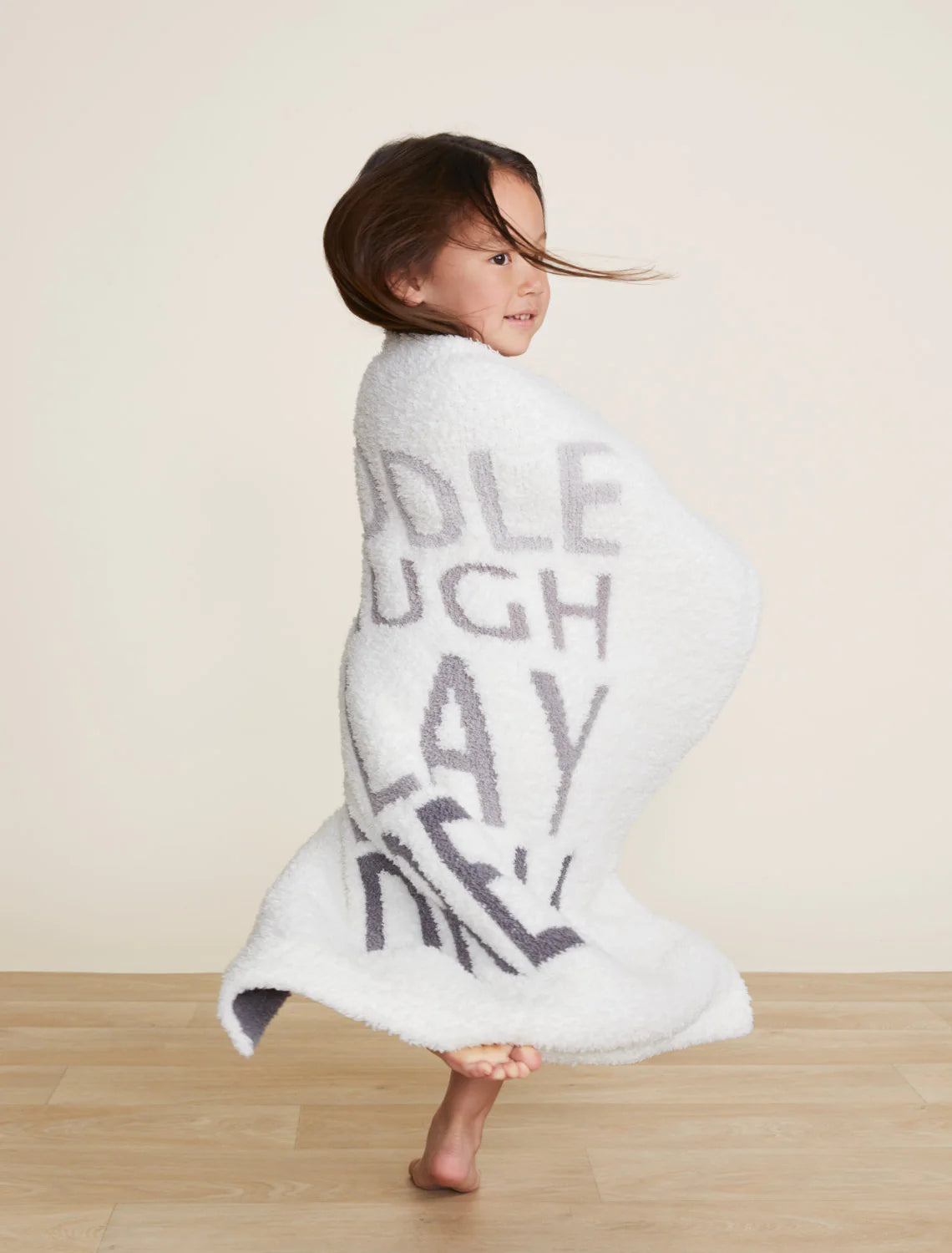 Barefoot Dreams Cozy Chic Baby Blanket Cuddle Laugh Play Dream
