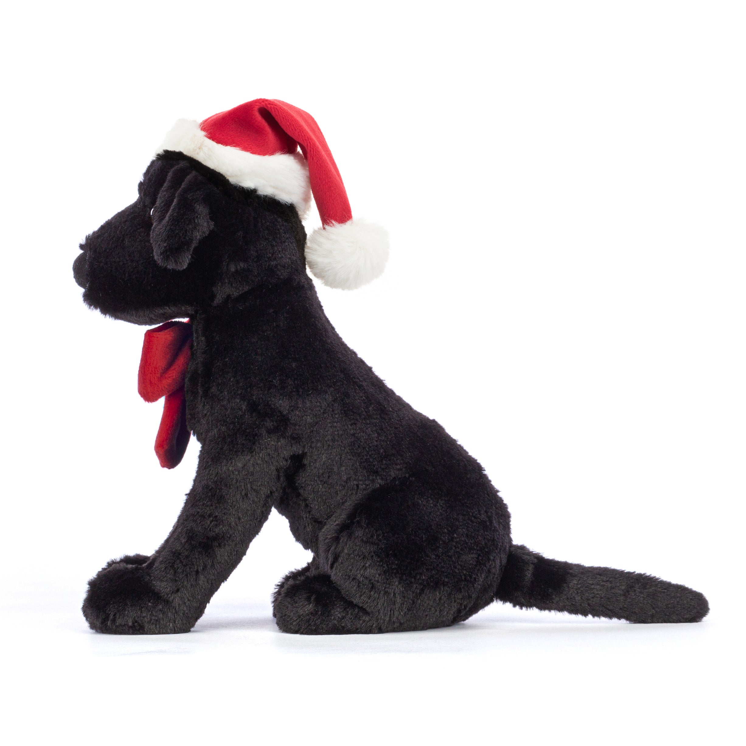 Black Lab with Santa Hat Kitchen Towel