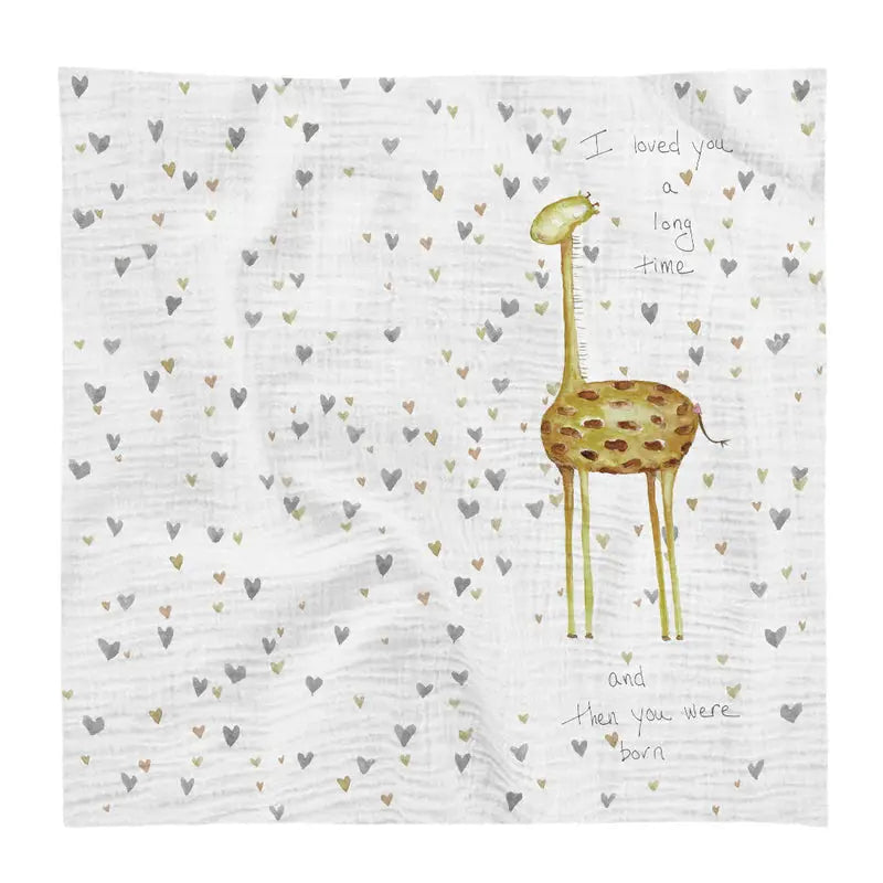 French Graffiti Swaddle Blanket Giraffe – Presence of Piermont