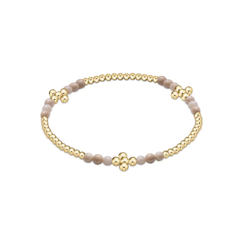 Enewton Signature Cross Gold Bliss 2.5mm Bead Bracelet- Riverstone ...