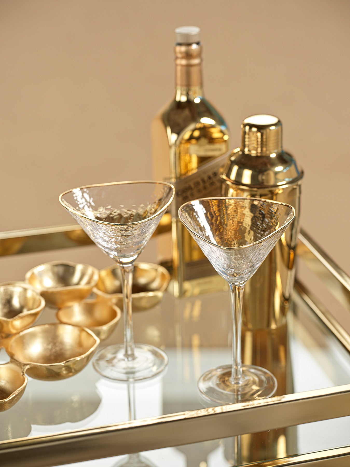 Zodax Apertivo Triangular Martini Glasses